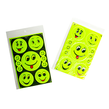 Наклейки смайл отражающие
