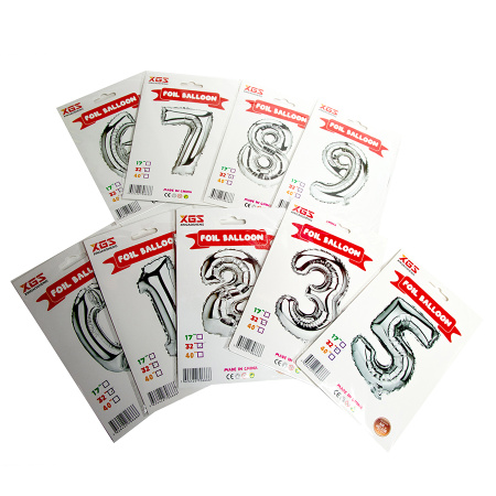 Воздушные шарики из фольги "Цифры"