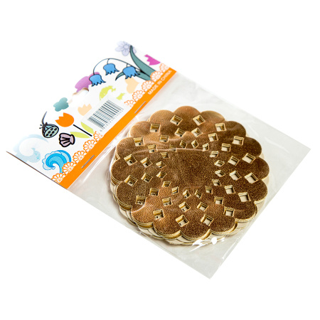 Подставки под кружки золото/серебро