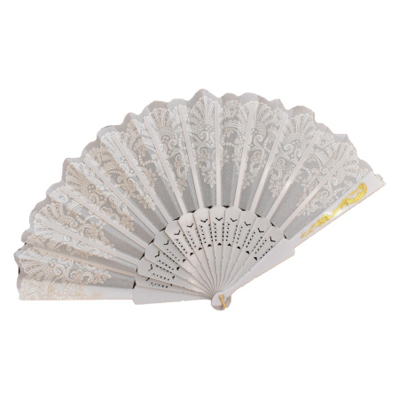 Веер БЕЛЫЙ кружевной ЧИП