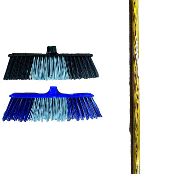 Щетка для уборки с деревянной ручкой