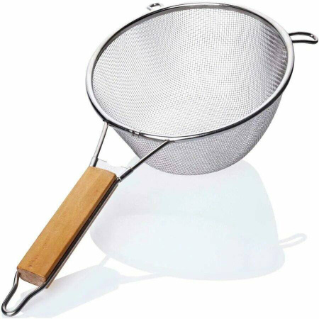 Сито деревянная ручка с держателями 24см