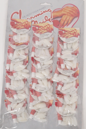 Ногти накладные белые (24шт)