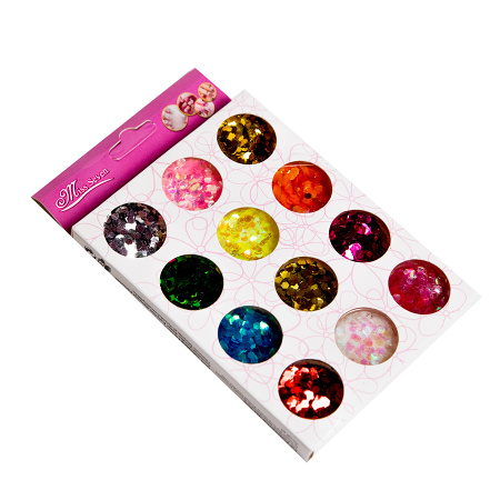 Блестки для ногтей (12шт)