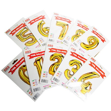 Воздушные шарики из фольги "Цифры"