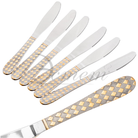 Ножи столовые ЗОЛОТОЙ РОМБ ТСС-034 2шт