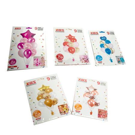 Воздушные шарики из фольги XGS (9шт)