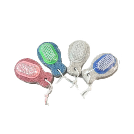 Пемза камень с щеткой цветные (12шт)