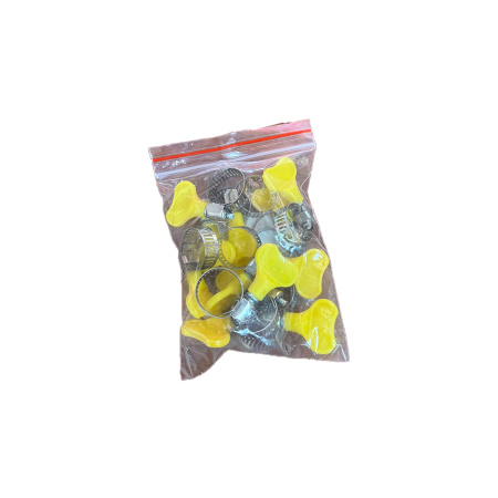 Хомуты металл цветные с зажимом (12шт)