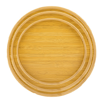 Подносы ДЕРЕВО КРУГ комплект 3шт 29,5/23,5/19,5 