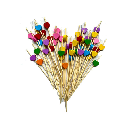 Шпажки фигурные ЦВЕТНОЕ СЕРДЦЕ