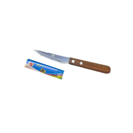 Нож с деревянной ручкой ЗУБЧИКИ C1801