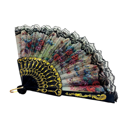 Веер ЧЕРНЫЙ кружевной ЧИП